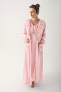 Lace Maternity & Nursing Nightgown with Robe