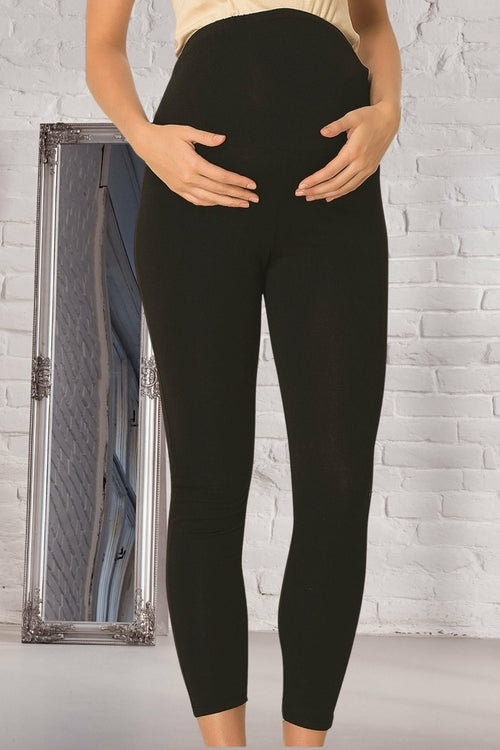 Cotton Maternity Tights – Black