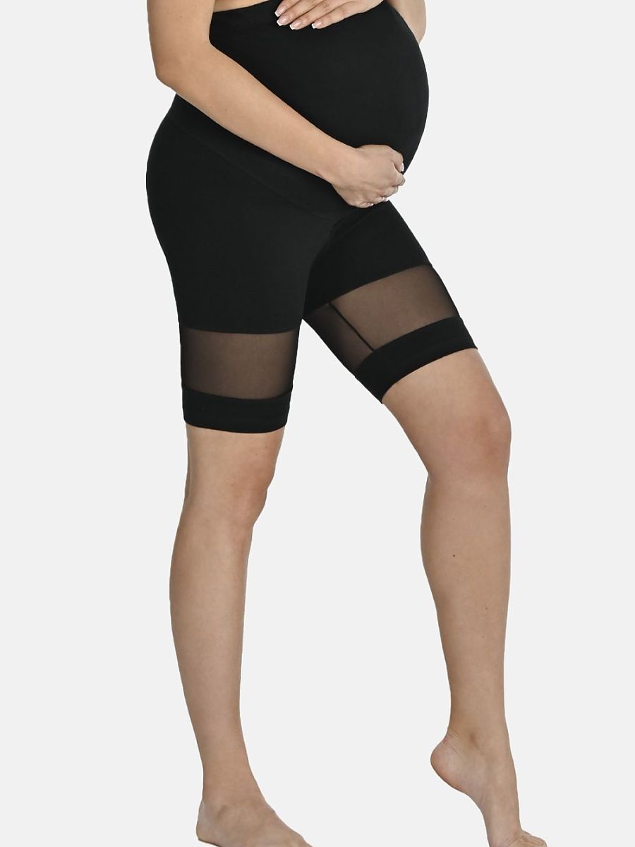 Knee-Length Maternity Leggings – Black