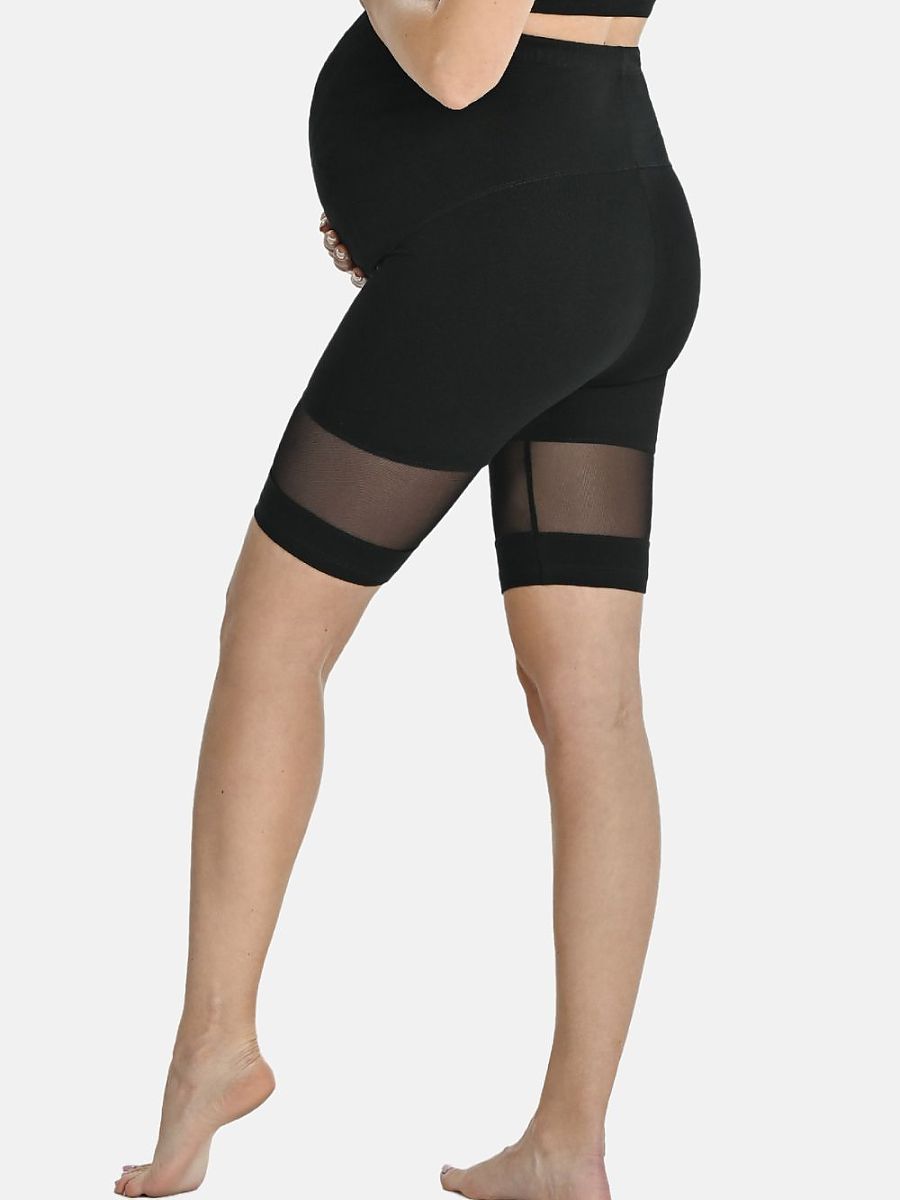 Knee-Length Maternity Leggings – Black
