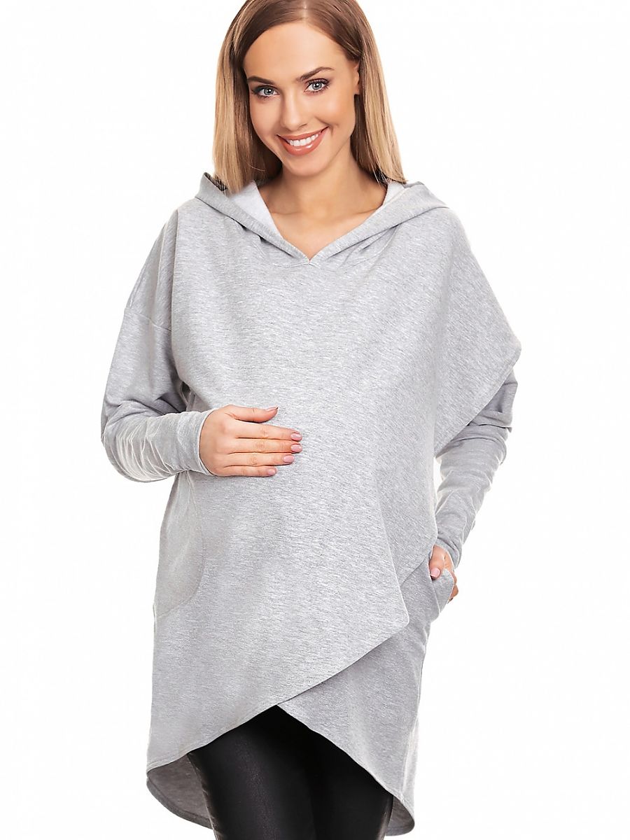 Maternity & Nursing Hoodie – Grey