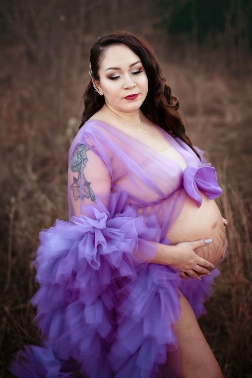 Soft Tulle Maternity Robe