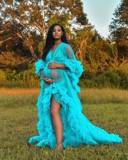 Soft Tulle Maternity Robe