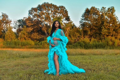 Soft Tulle Maternity Robe