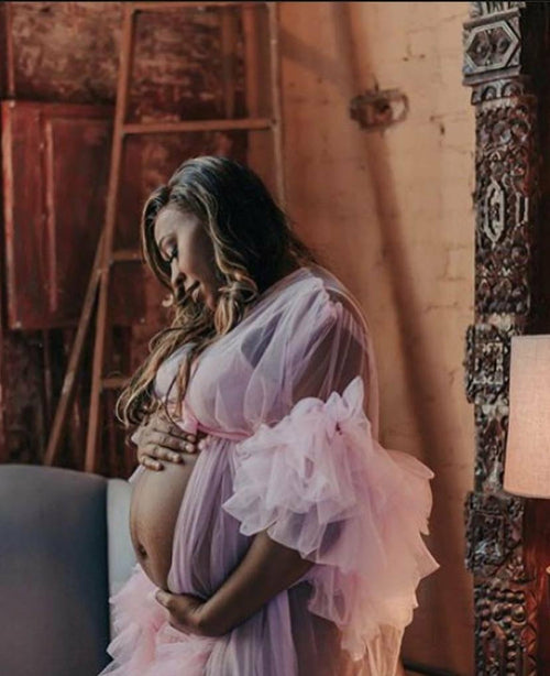 Soft Tulle Maternity Robe