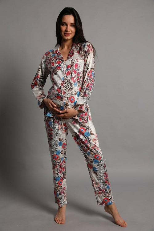 Front Button Maternity & Nursing Pyjama Set