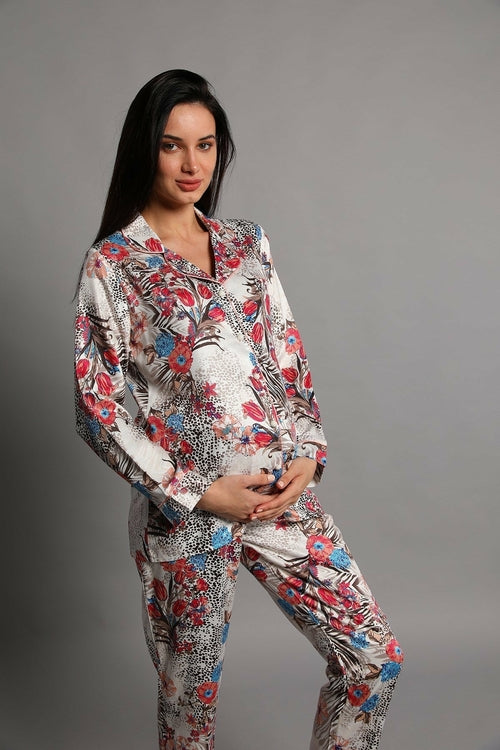 Front Button Maternity & Nursing Pyjama Set