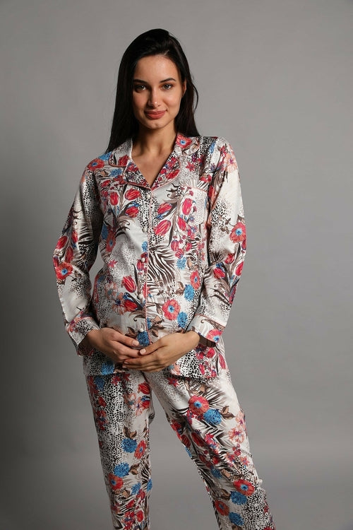 Front Button Maternity & Nursing Pyjama Set